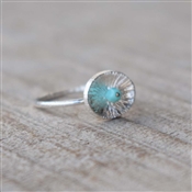 TURQUOISE BEADS Solid 925 Sterling Silver Rings Statement Ring