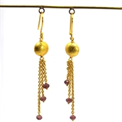 Garnet Gemstone Dangle Fashion Earring 
