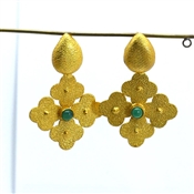 Green Onyx Gemstone Dangle Fashion Earring 