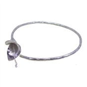 925 Sterling Silver Hibiscus Bangle
