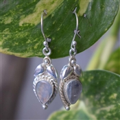 RAINBOW MOONSTONE Silver Earring Handcrafted 925 Silver Earring