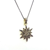 Diamond North Star Silver Necklace