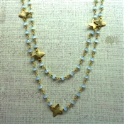 Lariat star beaded Necklace