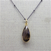 Smoky Quartz Drop Necklace