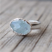 AQUAMARINE Latest Collection Natural Gemstone Ring 925 Sterling Silver Ring