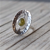 Green Garnet Ring Solid 925 Sterling Silver Ring New Designs Gift For Her