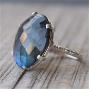 LABRADORITE Handcrafted New designer Silver Ring Gift for her