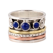 Silver Spinner Lapis ring
